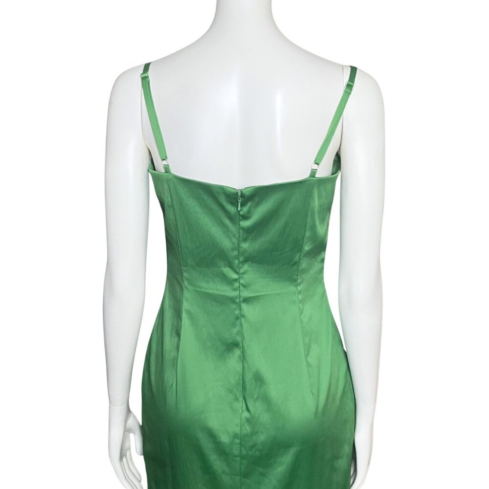 NWT Vintage Y2K Julian Joyce Midi Cocktail Dress Green Sequins Fairy. XS 6. Hoco - Picture 10 of 14